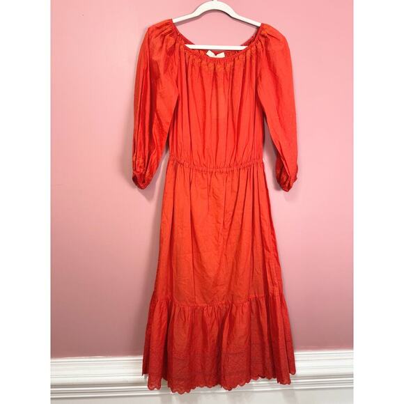 Vanessa Bruno Coral Embroidered Maxi Dress Size 34/XS - Picture 3 of 7